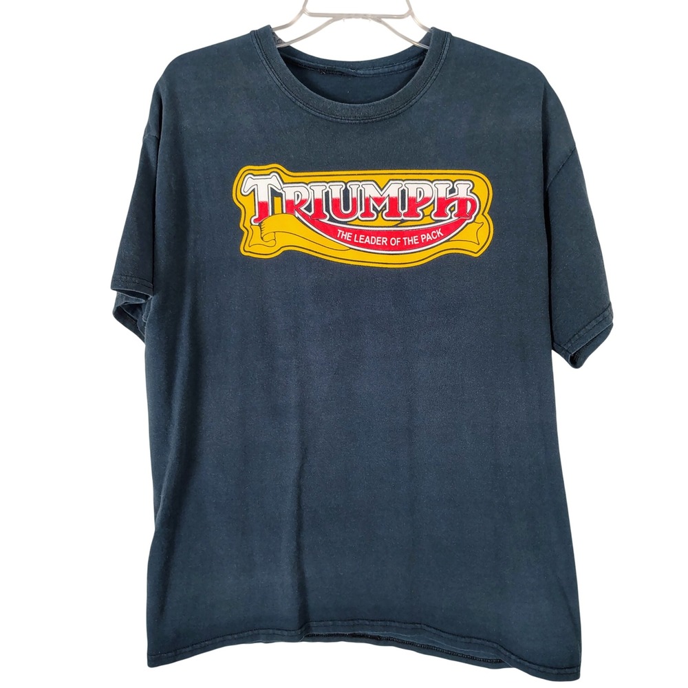 Triumph Motorcycles Leader of the Pack Sandy Run Cycles Graphic T-Shirt Black L